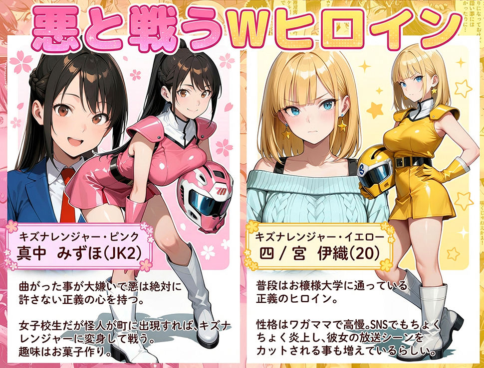 正義の戦隊ヒロイン！無限ハードSEXで戦えないほど快楽依存に調教され悪の組織に完堕ちする！・後編 画像2