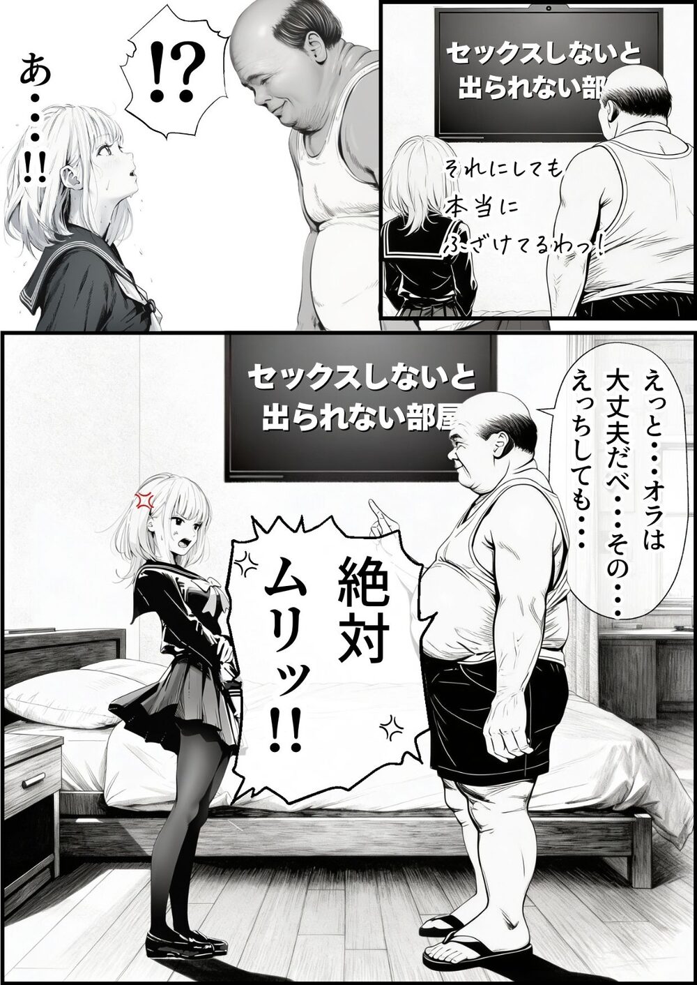 セックスしないと出られない部屋に親友のパパと閉じ込められたんですけど〜！？ 画像2